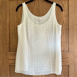 LOFT Lacy Sleeveless Shell